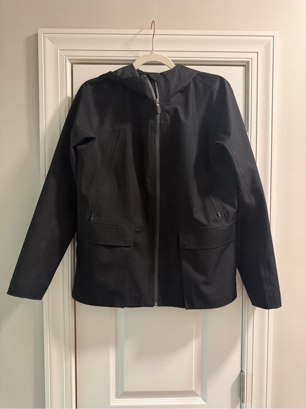 lululemon athletica Black Hooded Rain Jacket